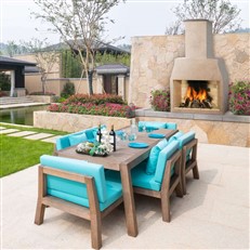 Extra Large Wood Fired Garden Fireplace