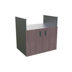 MS Viscom Outdoor Kitchen Module for Built in Grill 90cm in Walnut
