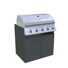 MS Viscom Outdoor Kitchen Module for Built in Gas Grill 90cm in Anthracite
