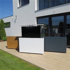 Waterproof Garden TV Enclosure Cabinet in White