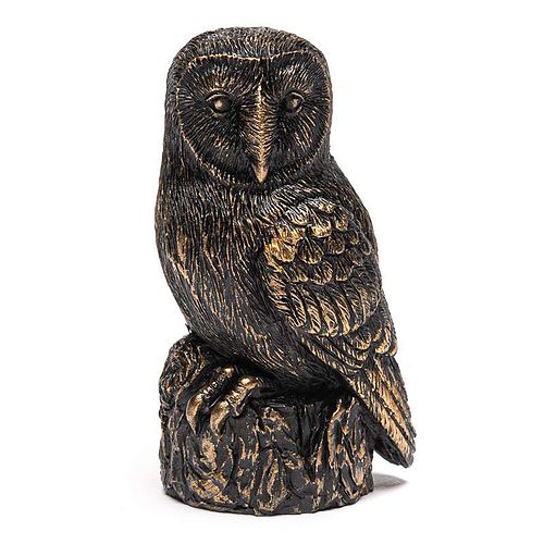 Antique Bronze Barn Owl Cane Companion