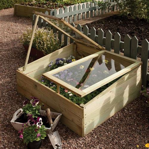 Timber Coldframe with Independently Opening Lids