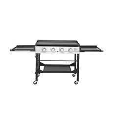 Callow 4 Burner Flat Top Gas Griddle - Outdoor Cooking Griddle 4 x 4kw Hi Power Burners Large 92cm x 55cm, Includes Quality Cover