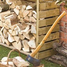 Large Double Firewood Log Store