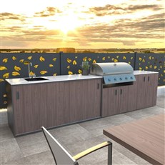 MS Viscom Delux Outdoor Kitchen Design 2 - Complete Garden Kitchen