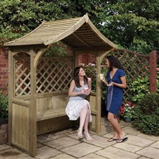 Garden BBQ Shelter and Arbour Seat