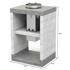 Venit Side Stand with Built-in Wood Burning Stove