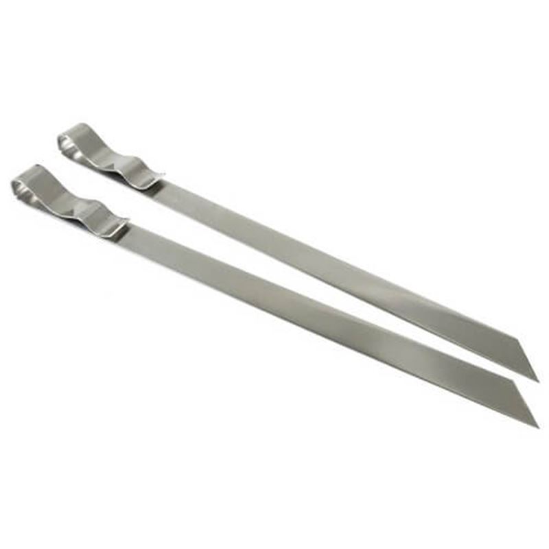 Set of 2 7/8-inch Wide Callow BBQ Stainless Steel Grilling Kabob Skewers 