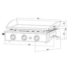 Gas Plancha with 3 Burners