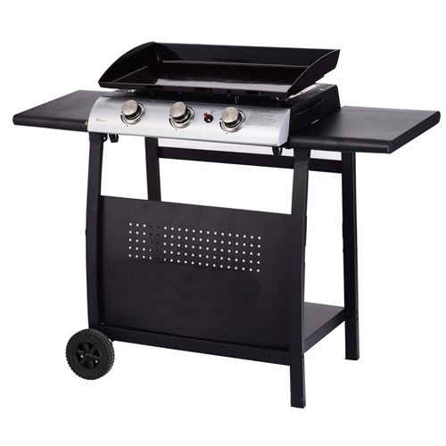 Gas 3 Burner BBQ Plancha Grill