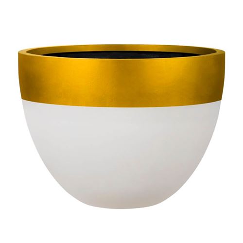 Satu Bumi Designer Range White Egg Plant Pot