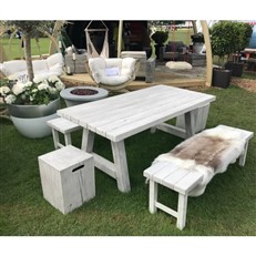 Foremost Natural White Timber Effect Bench