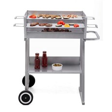 Pasadena Trolley Mounted Charcoal BBQ Grill Tepro 