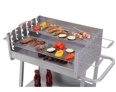 Pasadena Trolley Mounted Charcoal BBQ Grill Tepro 