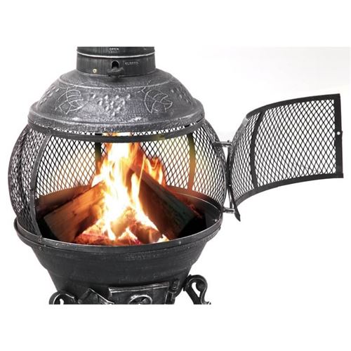 Cast Iron Garden Fireplace and Chimenea for Outdoor Use
