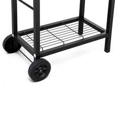 Large Detroit Barrel BBQ Grill with Trolley