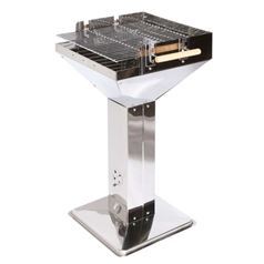 Vista Stainless Steel Pedestal BBQ Grill