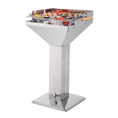 Vista Stainless Steel Pedestal BBQ Grill