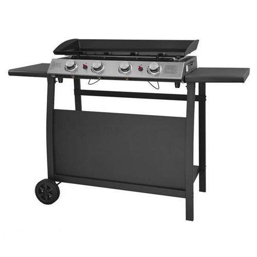 4 Burner Gas BBQ Plancha with Detachable Trolley