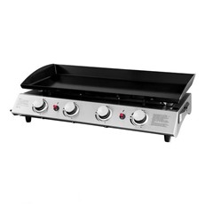 4 Burner Gas BBQ Plancha with Detachable Trolley