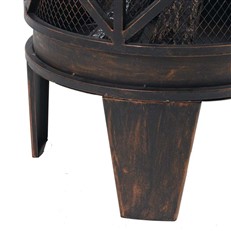 Gracewood Outdoor Wood Burning Fire Pit Basket