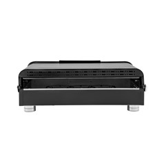 Modern 4 Burner Gas Plancha with Lid - Enameled Steel Griddle & LED Controls 10kw Power
