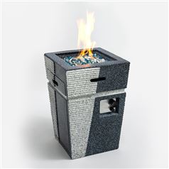 Modern Outdoor Gas Firepit in Grey 