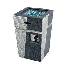 Modern Outdoor Garden Gas Fire Pit in Grey 