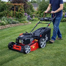 Electric Start Loncin Mower in use 
