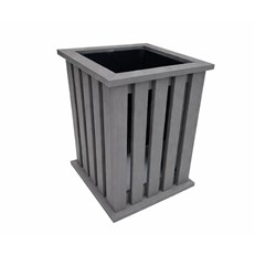 Grey Garden Planter with Liner
