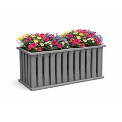 Double Garden Planter in Grey