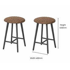 Outdoor Kitchen Table and Bar Stool Set
