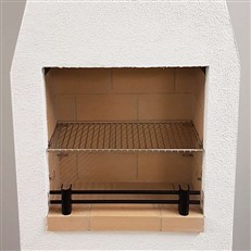 Outdoor Wood Burning Fireplace and BBQ Grill