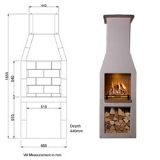 Outdoor Wood Burning Fireplace and BBQ Grill