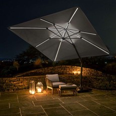 Deluxe 3m Square Cantilever Glow Challenger T2 Parasol