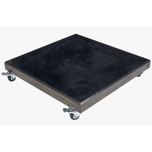 Modena Polished Black Granite Wheeled Parasol Base 	