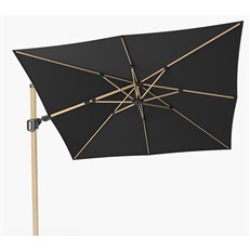 Challenger T2 Oak 3m Square Free Arm Parasol in Faded Black