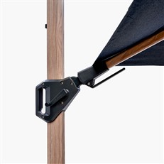 Challenger T2 Oak 3m Square Free Arm Parasol in Faded Black