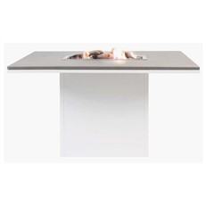 CosiLoft 120 Rectangular Relaxed Dining Table Fire Pit