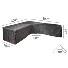 Protective AeroCover for Corner Garden Lounge Sets with a Large or Trapezium Corner 