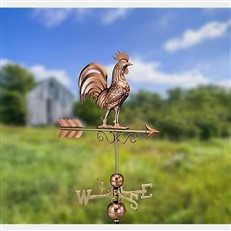 Bantam Rooster Farmhouse Copper Weathervane