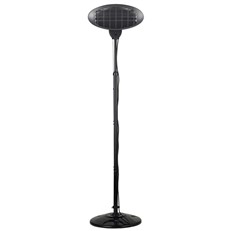 Adjustable 2kW Black Electric Patio Heater with Quartz element