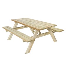 Large Heavy Duty Classic Wooden Garden Picnic Table