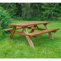Large Heavy Duty Classic Wooden Garden Picnic Table