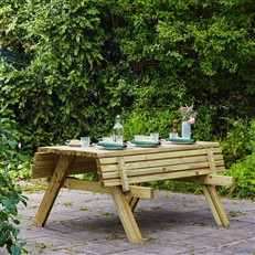 Large Heavy Duty Classic Wooden Garden Picnic Table