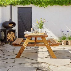 Large Heavy Duty Classic Wooden Garden Picnic Table