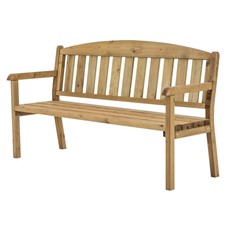 Triple Wooden Garden Bench