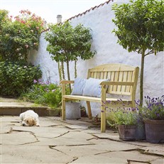 Triple Wooden Garden Bench
