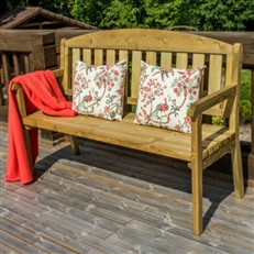 Triple Wooden Garden Bench