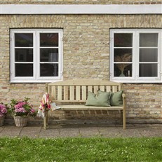 Triple Wooden Garden Bench